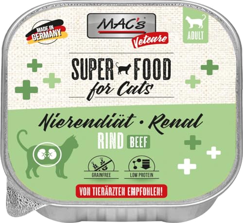 Mac's Cat Vetcare Premium Nassfutter für Katzen, spezielle Diäten, 16 x 100 g (Resfleisch Diät Niere) von CT-TRONICS
