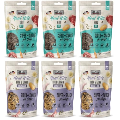 Mac's Dog Gesunde Snacks für Hunde, 6 x 120 g, sortiert (3 x Huhn und Lamm 3 x Kalbfleisch) von CT-TRONICS