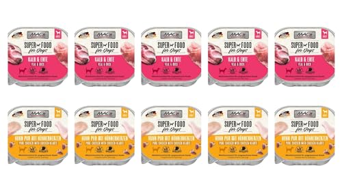 Mac's Dog Nassfutter für Hunde, 10 x 150 g, verschiedene Mischungen (5 x Kalb und Ente 5 x reines Huhn und Hühnerherzen) von CT-TRONICS