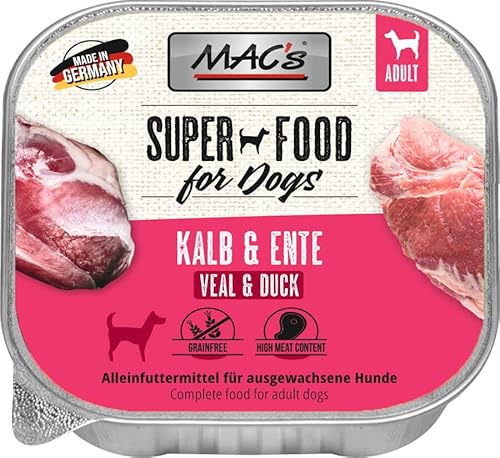 Mac's Dog Nassfutter für Hunde, 10 x 150 g (Kalb und Ente) von CT-TRONICS