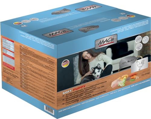 Mac's Dog Premium Halbnassfutter für Hunde, Welpen, Huhn, 15 kg von CT-TRONICS