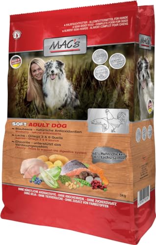 Mac's Dog Premium Halbnassfutter für Hunde Huhn und Lachs (5 kg) von CT-TRONICS