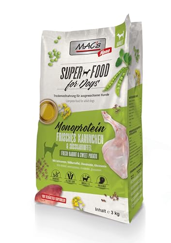 Mac's Dog Trockenfutter für Hunde, Monoprothese, Hasengeschmack und Bonit, 3 kg Mac's Dog Trockenfutter für Hunde, Monoprothese, Hasengeschmack und Bonit, 3 kg von CT-TRONICS