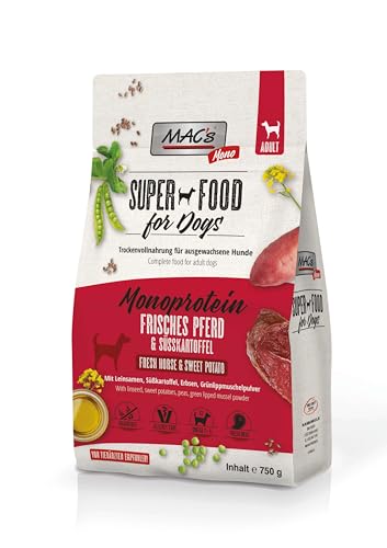 Mac's Dog Trockenfutter für Hunde, Monoprotein-Geschmack, Pferd und Süßkartoffel, 750 g von CT-TRONICS