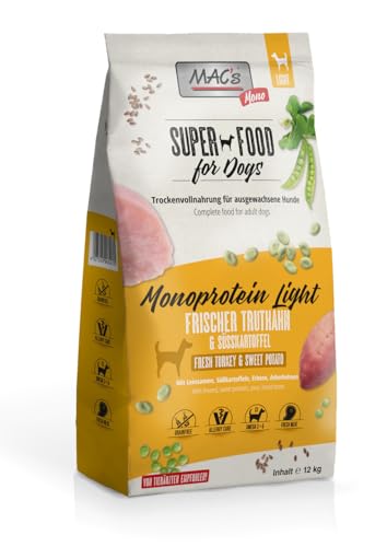 Mac's Dog Trockenfutter für Hunde, Monoprotheine, Light Truthahn und Süßkartoffel, 12 kg Mac's Dog Trockenfutter für Hunde, Monoprotheine, Light Truthahn und Süßkartoffel, 12 kg von CT-TRONICS