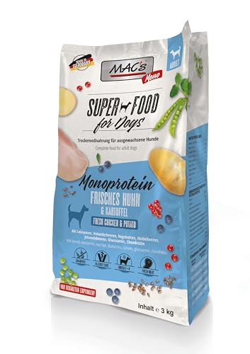 Mac's Dog Trockenfutter für Hunde Monoprothese, Huhn und Kartoffelgeschmack, 3 kg von CT-TRONICS