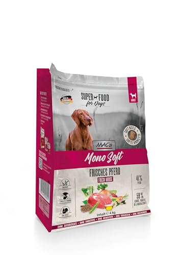 Mac's Halbfeuchtes Hundefutter, weiche Textur, hoher Fleischgehalt, verschiedene Geschmacksrichtungen, 4 kg, Pferd Mac's Halbfeuchtes Hundefutter, weiche Textur, hoher Fleischgehalt, verschiedene Geschmacksrichtungen, 4 kg, Pferd von CT-TRONICS