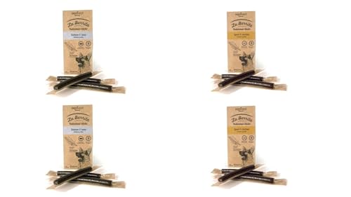 Mediterranean Natural La Riegel Snacks für Hunde, 4 x 12 (48 Riegel), gemischt (2 x Lachs und Thunfisch, 2 x Lamm und Huhn) von CT-TRONICS