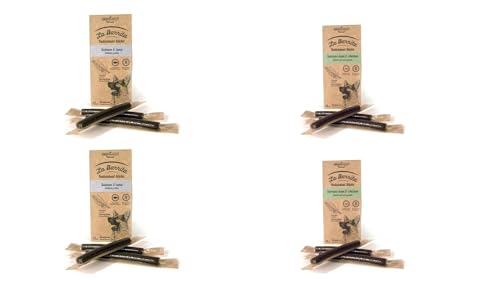 Mediterranean Natural La Riegel Snacks für Hunde, 4 x 12 (48 Riegel), gemischt (2 x Lachs und Thunfisch, 2 x Serrano-Schinken und Huhn) von CT-TRONICS