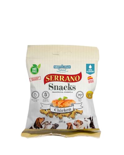 Mediterranean Natural Serrano Snacks für Hunde, 12 x 100 g (Huhn) von CT-TRONICS