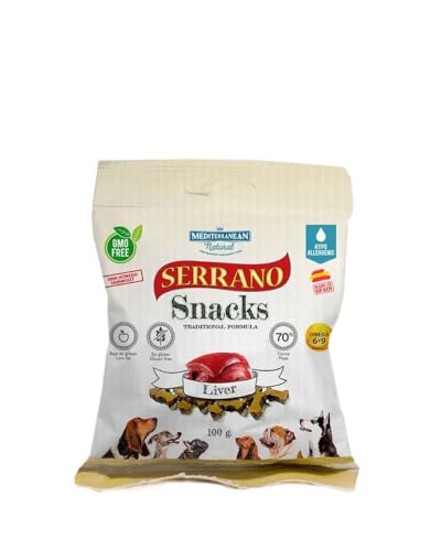 Mediterranean Natural Serrano Snacks für Hunde, 12 x 100 g (Leber) von CT-TRONICS
