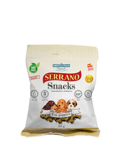 Mediterranean Natural Serrano Snacks für Hunde, 12 x 100 g (Welpe) von CT-TRONICS