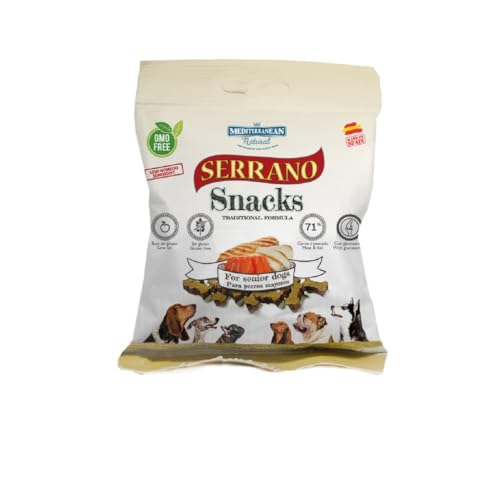 Mediterranean Natural Serrano | Snacks für Hunde | Trainingspreis | halbfeucht | verschiedene Geschmacksrichtungen | 25 x 85 g | (25 x 85 g, Senior) von CT-TRONICS