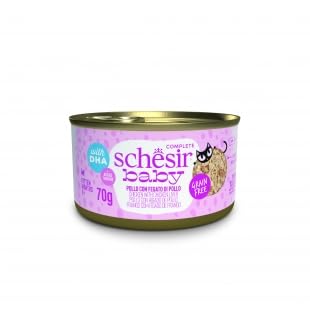 Schesir Cat Baby, Nassfutter für Kätzchen, 0 bis 6 Monate, Hühnchen mit Filet-Hühnchen in Brühe, 12 Dosen x 70 g Schesir Cat Baby, Nassfutter für Kätzchen, 0 bis 6 Monate, Hühnchen mit Filet-Hühnchen in Brühe, 12 Dosen x 70 g von CT-TRONICS