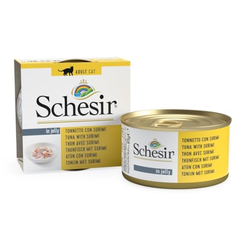 Schesir | Gelee | verschiedene Geschmacksrichtungen | 14 x 85 g (14 x 85 g, Thunfisch mit Surimi in Gelee) von CT-TRONICS