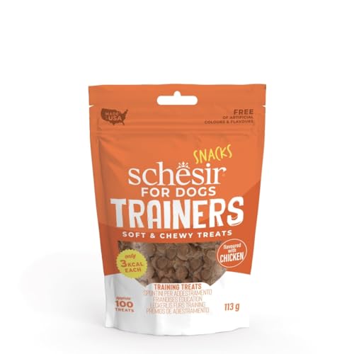Schesir Hundesnack | Sorte Jerky und Trainer | verschiedene Geschmacksrichtungen | 6er-Packung | (6 x 113 g, Huhn von CT-TRONICS