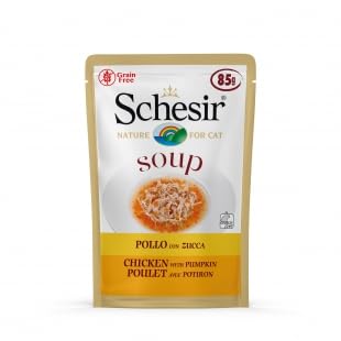 Schesir Suppe für Katzen, 20 Beutel x 85 g (Huhn und Kürbis) von CT-TRONICS