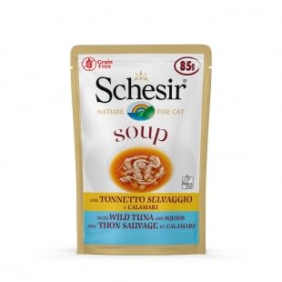 Schesir Suppe für Katzen, 20 Beutel x 85 g (wilde ATUN und Tintenfische) von CT-TRONICS