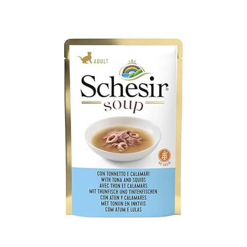 Schesir Suppe für Katzen, 20 Beutel x 85 g (wilde ATUN und Tintenfische) von CT-TRONICS