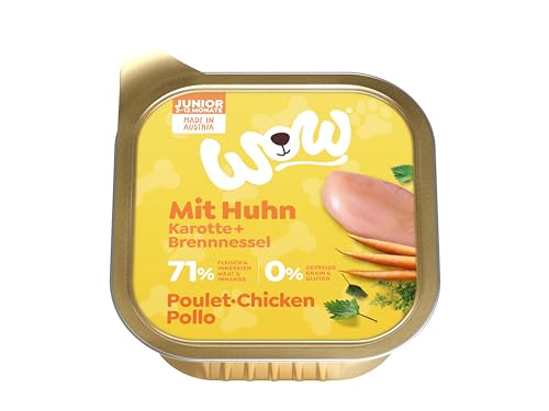 Wow Nassfutter für Hunde, verschiedene Geschmacksrichtungen, 11 x 150 g, (Hühnchen mit Junior-Karotten) von CT-TRONICS