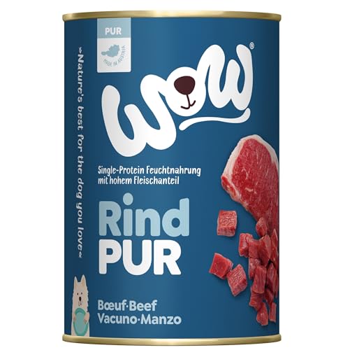Wow Nassfutter für Hunde, verschiedene Geschmacksrichtungen, 6 x 400 g, (Rindfleisch) von CT-TRONICS
