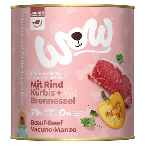 Wow Nassfutter für Hunde, verschiedene Geschmacksrichtungen, 6 x 800 g, Rindfleisch mit Kürbis Wow Nassfutter für Hunde, verschiedene Geschmacksrichtungen, 6 x 800 g, Rindfleisch mit Kürbis von CT-TRONICS