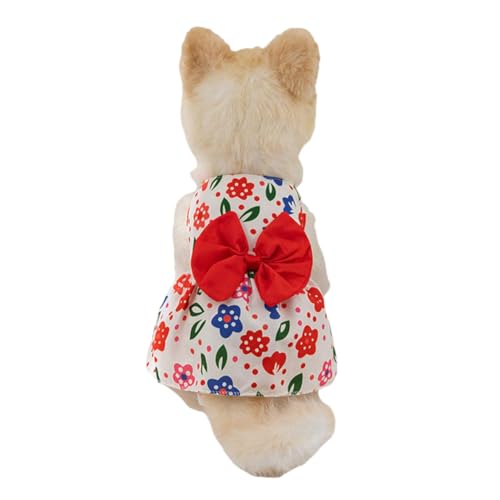 Hundekleid für Hunde, Blumenmuster, Welpen, Prinzessin, Schleife, niedliches Sommer-Outfit, Kleidung, Hundekleid, Schleife, Prinzessinnen-Kleidung, Haustier-Outfit, Frühling, Sommer, atmungsaktive Hundekleid für Hunde, Blumenmuster, Welpen, Prinzessin, Schleife, niedliches Sommer-Outfit, Kleidung, Hundekleid, Schleife, Prinzessinnen-Kleidung, Haustier-Outfit, Frühling, Sommer, atmungsaktive von CTDWNT