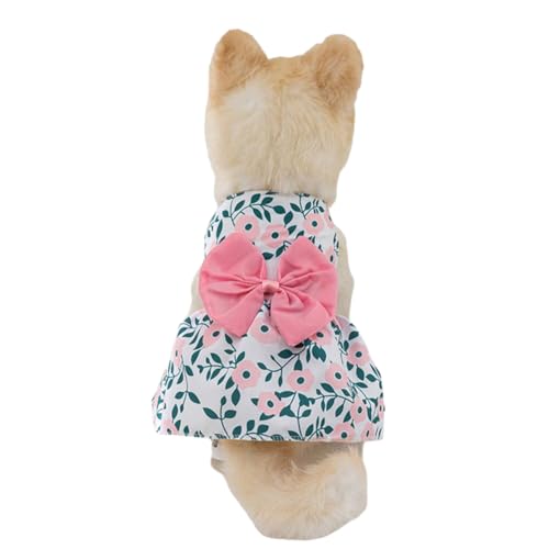 Hundekleid für Hunde, Blumenmuster, Welpen, Prinzessin, Schleife, niedliches Sommer-Outfit, Kleidung, Hundekleid, Schleife, Prinzessinnen-Kleidung, Haustier-Outfit, Frühling, Sommer, atmungsaktive Hundekleid für Hunde, Blumenmuster, Welpen, Prinzessin, Schleife, niedliches Sommer-Outfit, Kleidung, Hundekleid, Schleife, Prinzessinnen-Kleidung, Haustier-Outfit, Frühling, Sommer, atmungsaktive von CTDWNT