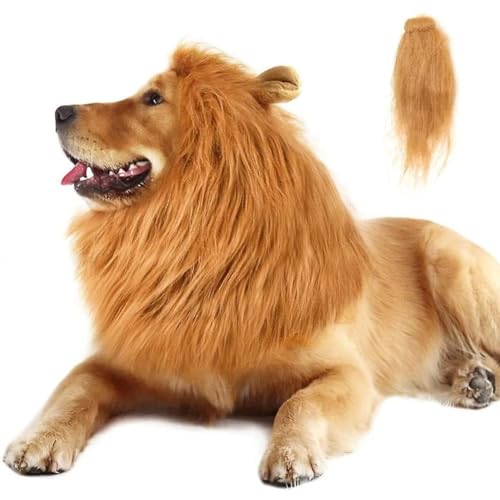 Löwenmähne für Hunde, Löwenmähne für Hunde, Löwenmähne, Hundehalsband, Löwenmähnen-Kostüm für Hunde, realistische Löwenmähnenperücke, verstellbares Löwenmähnen-Kostüm für Hunde mit Ohren für Löwenmähne für Hunde, Löwenmähne für Hunde, Löwenmähne, Hundehalsband, Löwenmähnen-Kostüm für Hunde, realistische Löwenmähnenperücke, verstellbares Löwenmähnen-Kostüm für Hunde mit Ohren für von CTDWNT