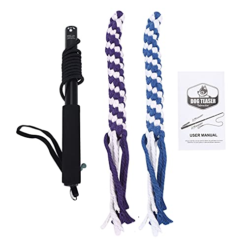 Flirt Rope Tug Hundespielzeug, Geflochtenes Baumwollseil Outdoor Spielzeug zum Ziehen, Kauen (L Schwarz) von CTRLZS