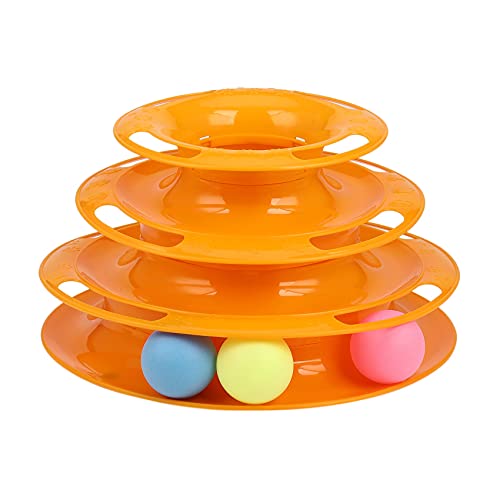 Spiele Labyrinthball Toy 3 Layers Plastic für Cat Dog Animals Orange von CTRLZS