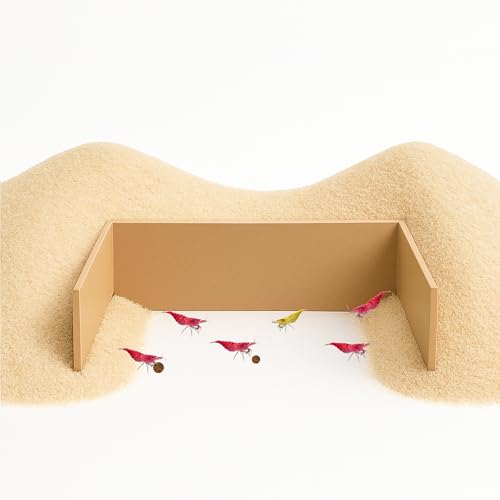CTWPets Aquarium-Futterbarriere – Bodenrückhaltemand für Garnelen, Schnecken und Pleco | blanker Boden für einfache Fütterung und Reinigung (Hellbraun) von CTWPets