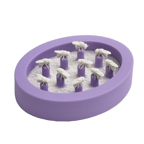 No Escape Fruchtfliegen-Futterstation für Dartfrösche, Baby-Geckos & mehr – Kalziumpulver-Basis + leicht zu reinigendes Design (Lavender Bliss) von CTWPets