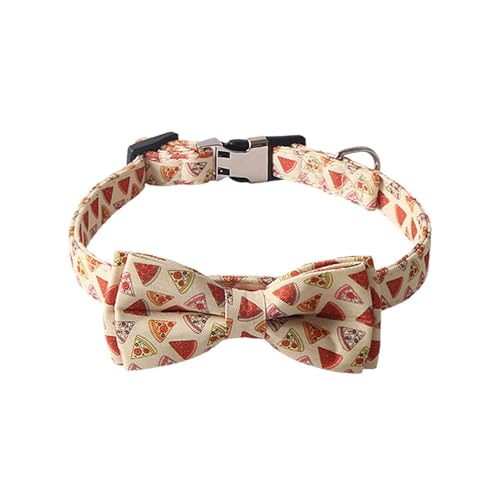 Hundehalsband mit Gravur, Blumendesign, verstellbar, personalisierbar, mit Namensschild, weiches Nylonhalsband (Beige, S) von CUANGSJG