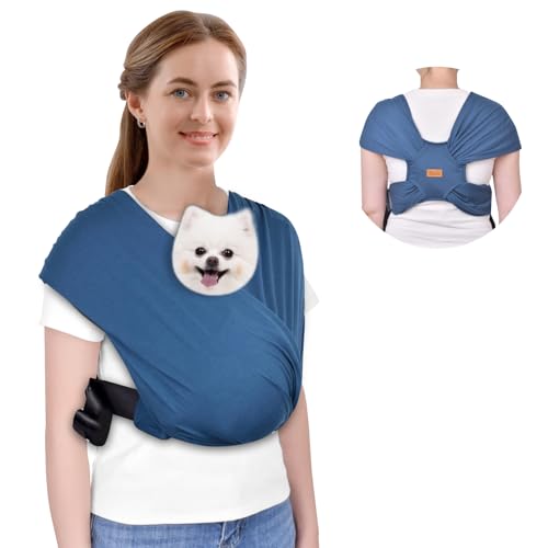 CUBY Hundetragetasche, Sommer Tragetasche Nach vorne Gerichteter Rucksackträger Schulter zur Reduzierung von Rückenschmerzen, Freihändiges und Verstellbares Welpen-Tragetuch 10LBS von CUBY