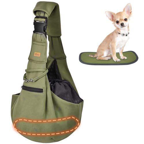 CUBY Tragetasche für Welpen, verstellbare Tragetasche für kleine und mittelgroße Hunde, freihändige Tragetasche, Katzenschutz, Schultergurt mit Sicherheitsgurt, zerlegte Bodenmatte (Schulterpolster, CUBY Tragetasche für Welpen, verstellbare Tragetasche für kleine und mittelgroße Hunde, freihändige Tragetasche, Katzenschutz, Schultergurt mit Sicherheitsgurt, zerlegte Bodenmatte (Schulterpolster, von CUBY