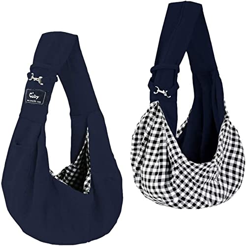 Cuby Haustier-Trageschlinge, wendbar, für freie Hände, angenehm weich, mit beidseitigen Taschen, für kleine Hunde, Welpen, Katzen, Kaninchen Cuby Haustier-Trageschlinge, wendbar, für freie Hände, angenehm weich, mit beidseitigen Taschen, für kleine Hunde, Welpen, Katzen, Kaninchen von CUBY