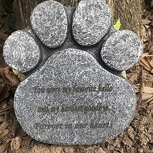 CUDMORERBE Gedenksteine für Haustiere, Hundepfotenabdrücke, Grabmarker, Sympathie, Geschenk für den Verlust des Haustieres, graviert jede Nachricht von CUDMORERBE