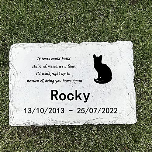 CUDMORERBE Personalisierte Gedenktafel für Katzen, Haustiere, Gartensteine, Grabmarker, Geschenk für Hunde, Katzen, Kaninchen, Hamster und alle anderen Tiere CUDMORERBE Personalisierte Gedenktafel für Katzen, Haustiere, Gartensteine, Grabmarker, Geschenk für Hunde, Katzen, Kaninchen, Hamster und alle anderen Tiere von CUDMORERBE