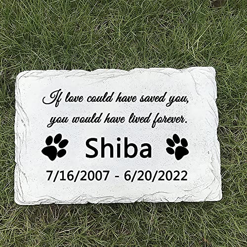 CUDMORERBE Personalisierte Haustier Hund Garten Gedenkstein Plakette Grabmarker Grabstein für Hund Katze Beileidsgedicht Wenn Love Could Have Saved You Would Have Lived Forever. CUDMORERBE Personalisierte Haustier Hund Garten Gedenkstein Plakette Grabmarker Grabstein für Hund Katze Beileidsgedicht Wenn Love Could Have Saved You Would Have Lived Forever. von CUDMORERBE