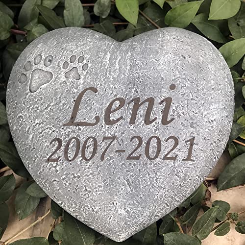 CUDMORERBE Personalisierte Pfotenabdrücke Haustier-Gedenksteine, herzförmiger Hundegrabmarker, benutzerdefinierter Grabstein für den Garten für draußen oder drinnen, Haustierbeileidsgeschenk CUDMORERBE Personalisierte Pfotenabdrücke Haustier-Gedenksteine, herzförmiger Hundegrabmarker, benutzerdefinierter Grabstein für den Garten für draußen oder drinnen, Haustierbeileidsgeschenk von CUDMORERBE