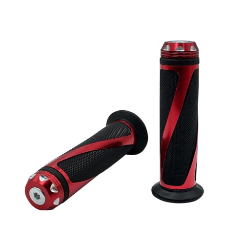 CUEMOON 1 Paar Lenkergriffe 22 mm aus Gummi für Fahrradlenker (rot) von CUEMOON