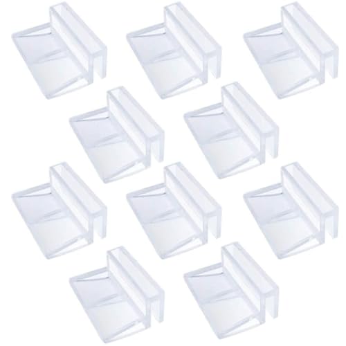 CUEMOON 10 Pc-aquarien Glasabdeckung Clip Aquarien Aquarium Acryl Clips Clips für randlose Aquarien, 8 mm Aquarium-Abdeckung von CUEMOON