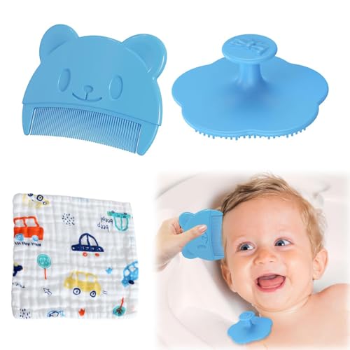CUEMOON 2 Kamm für Neugeborene, Kamm für Milchkrusten, Bürste und Kamm für Neugeborene, weicher Kamm für Neugeborene, geeignet für Babypartys CUEMOON 2 Kamm für Neugeborene, Kamm für Milchkrusten, Bürste und Kamm für Neugeborene, weicher Kamm für Neugeborene, geeignet für Babypartys von CUEMOON