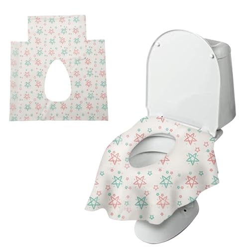CUEMOON 25 Stück 60 x 65 cm großer WC-Sitz, antibakterieller Einweg-WC-Sitzbezug, Kissen mit bedrucktem Muster für WC-Sitzbezüge für öffentliche und häusliche Toiletten CUEMOON 25 Stück 60 x 65 cm großer WC-Sitz, antibakterieller Einweg-WC-Sitzbezug, Kissen mit bedrucktem Muster für WC-Sitzbezüge für öffentliche und häusliche Toiletten von CUEMOON