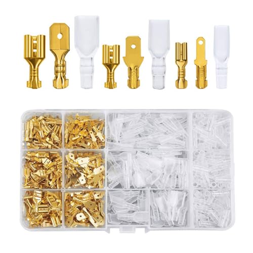 CUEMOON 480 Stück Kabelschuhe Flachstecker männlich und weiblich Kabelverbinder für Auto Elektrokabel 2,8 mm 4,8 mm 6,3 mm CUEMOON 480 Stück Kabelschuhe Flachstecker männlich und weiblich Kabelverbinder für Auto Elektrokabel 2,8 mm 4,8 mm 6,3 mm von CUEMOON
