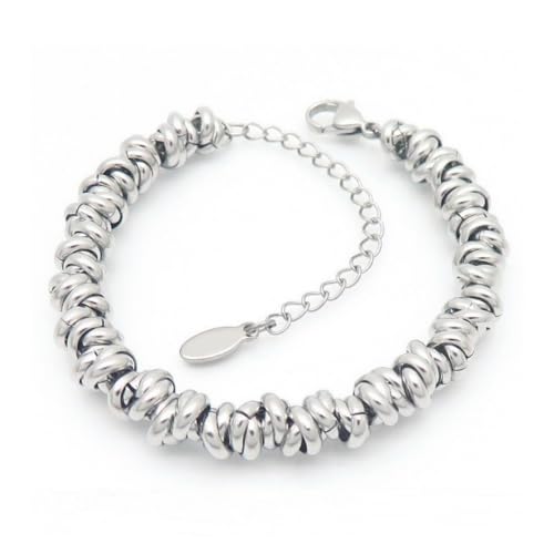 CUEMOON Damen-Armband, geflochten, Knoten, Stahl, Armband für Damen mit geflochtenen Ringen, Knoten aus Stahl, Geschenkidee für besondere Freunde, Schwestern, Mutter, Oma, Glücksbringer CUEMOON Damen-Armband, geflochten, Knoten, Stahl, Armband für Damen mit geflochtenen Ringen, Knoten aus Stahl, Geschenkidee für besondere Freunde, Schwestern, Mutter, Oma, Glücksbringer von CUEMOON