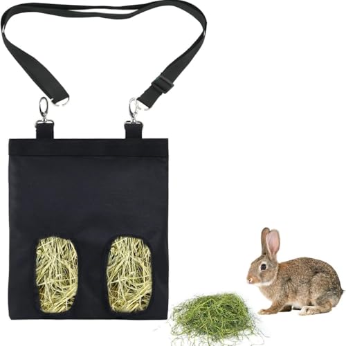 CUEMOON Heutasche für Kleintiere, aus Stoff, HxB 29 x 25 cm, für Kaninchen, Meerschweinchen, Hamster von CUEMOON