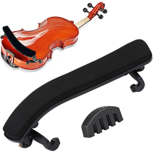 CUEMOON Schulterstütze für Violine 3/4 und 4/4, Schulterstütze für Violine, verstellbare Schulterstütze aus Kunststoff, mit einer praktischen Violine von CUEMOON