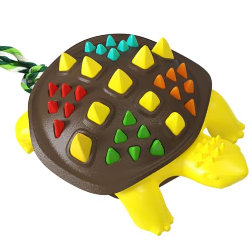 CUHYNG Haustierspielzeug Bunte Schildkröte Hund Spielzeug Haustierzubehör TPR Molaren Beißfestes Spielzeug 10cm von CUHYNG